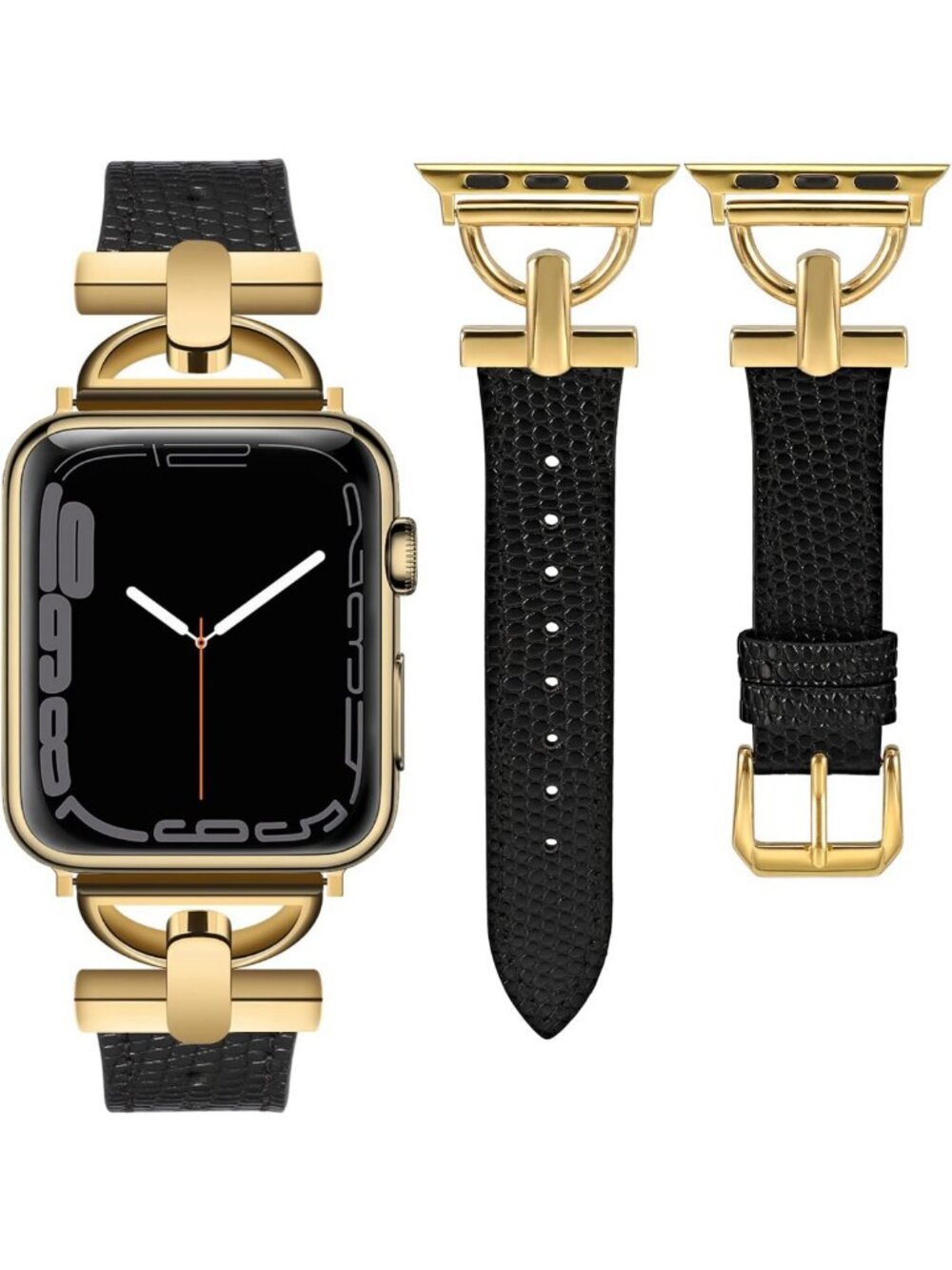 Stylish Leather Apple Watch Band for Women - 38mm to 49mm, Dressy iWatch Strap